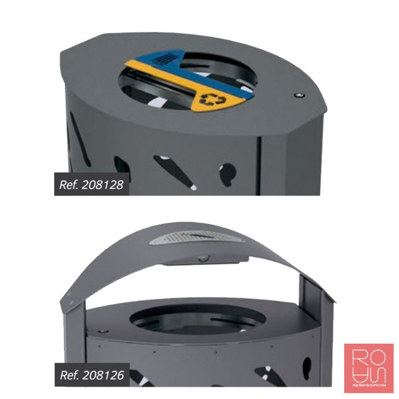 Paperera metàl·lica per exteriors model Venècia